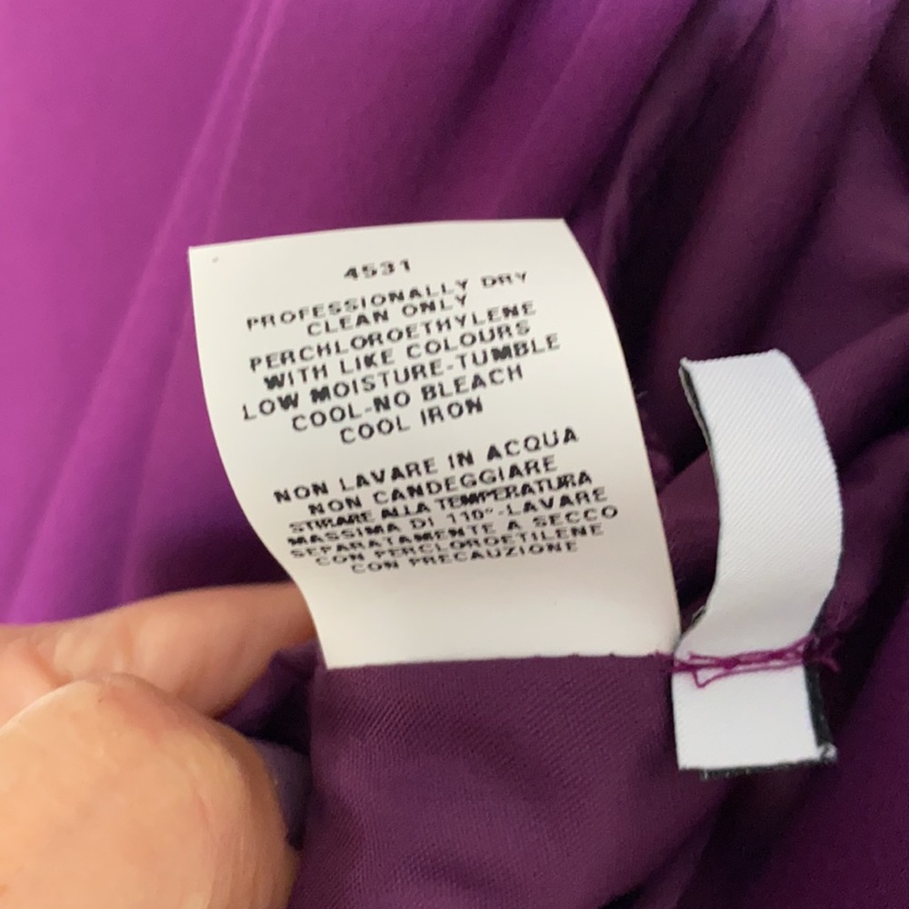 EUC Moschino Cheap And Chic dress Purple, Silk sz8 - Picture 14 of 15